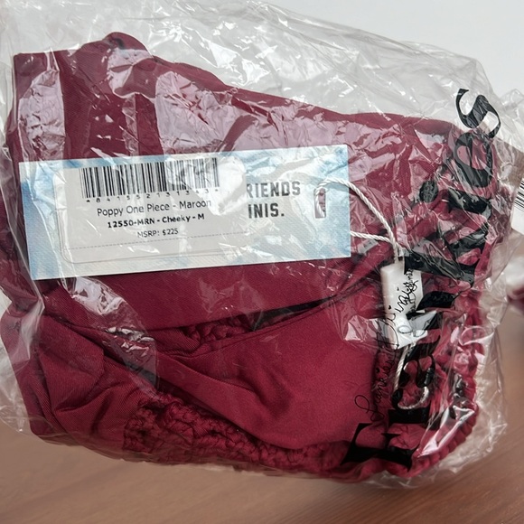 Frankies Bikinis - Maroon Poppy One Piece - Picture 5 of 5